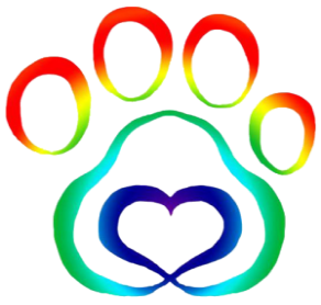 rainbow paw print
